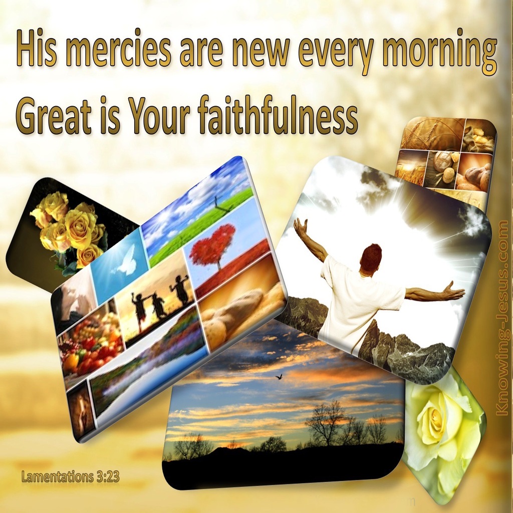 Lamentations 3:23 Great Is Your Faithfulness (brown)